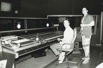 Iain and Danny at Chicago Recording Company 1987